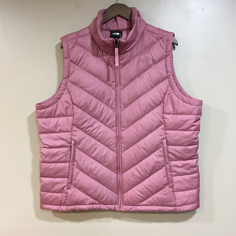 The North Face 550 Down Puffer Vest Womens XXL Pink Insulated Performance Hiking